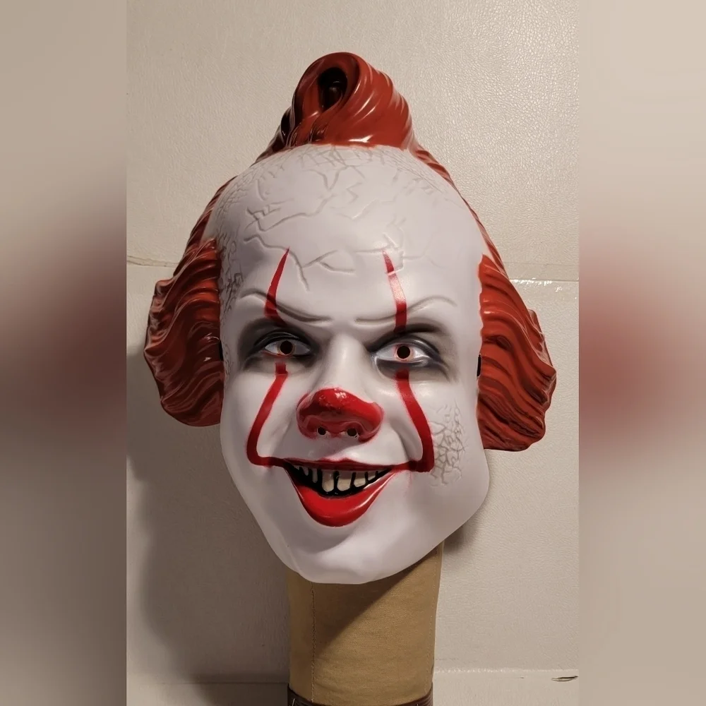Pennywise Jumpsuit Costume and Mask Steven Kings IT Adult Size PW #909
